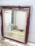 Bevelled mirror frame org. antique, 48x58,5 cm