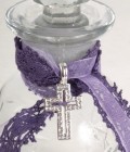 Cross w. beads, w. chiffon ribbon