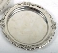 Plate w. pattern on edge, 13,5, silver antique metal