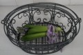 Oval metal basket, small: 29x21xH9,5 cm