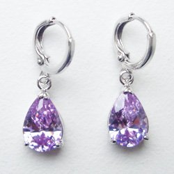 Sienna reringe med lilla swarovski sten - NYHED