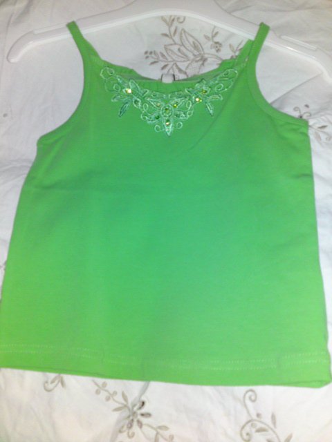 Fransa Tank Top med broderi og palietter