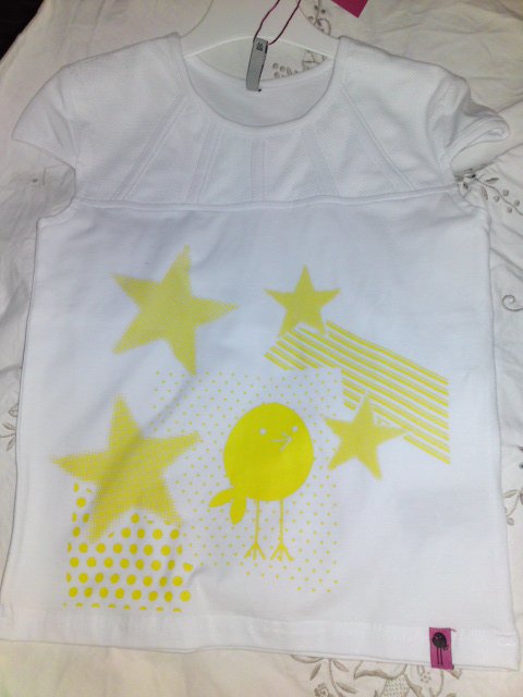 Fransa T-shirt med lime print