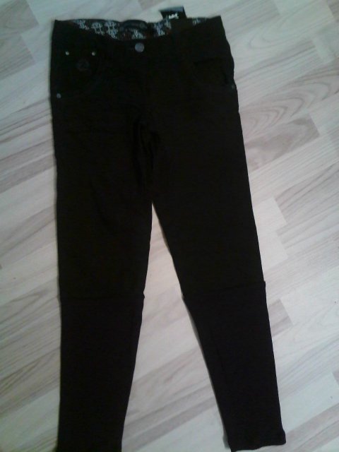 Freeze Jeans med ribkant, sort