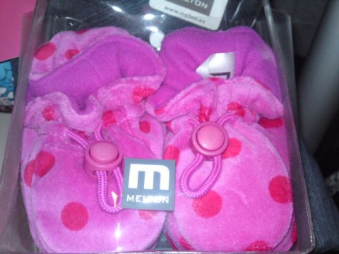 Melton hjemmesko med prikker, pink