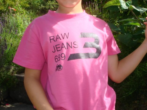 X-BOYZ Raw T-shirt med glimmertryk