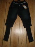 Grunt  jeans med rib