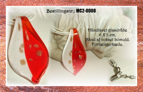 MC2 - glasdr�be - hvid/r�d