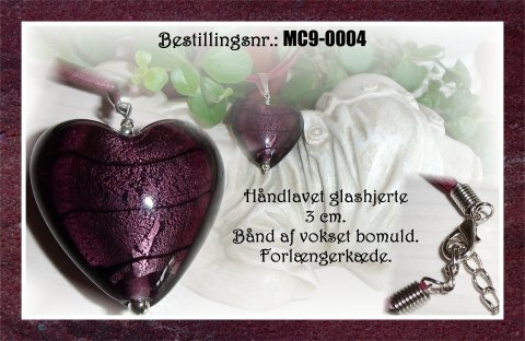 MC9 - glashjerter 3 cm - m�rke lilla