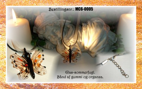 MC6 - sommerfugl - sort/orange