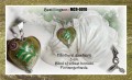 MC9 - glashjerter 3 cm - mosgr�nt m. blomst