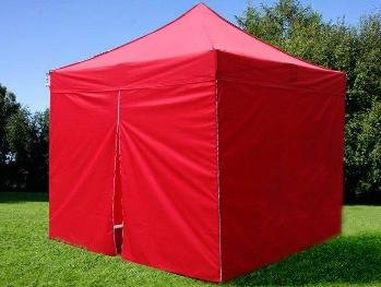 Telt, 3 x 3 meter, sammeklappelig, rd