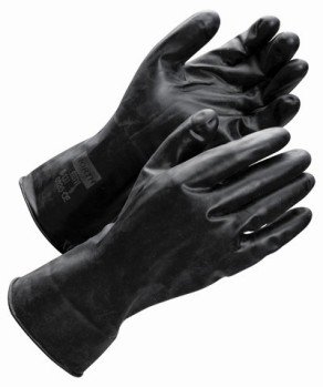 Butyl gummihandsker, ca. 30 cm, str. 10