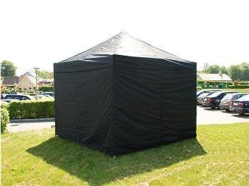 Telt, 3 x 3 meter, sammenklappelig, sort