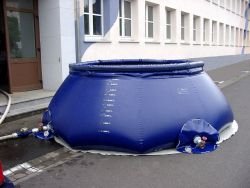 Opsamlingskar, selvrejsende, for slukningsvand, 10000 liter