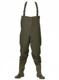 Waders med sikkerhedsstvler, str. 43, oliven