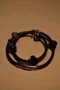 Leather bracelet in black colours