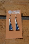 Earrings with turquoise blue glass