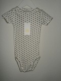 Hollys Baby body m. brune klver, str 68/6 mdr