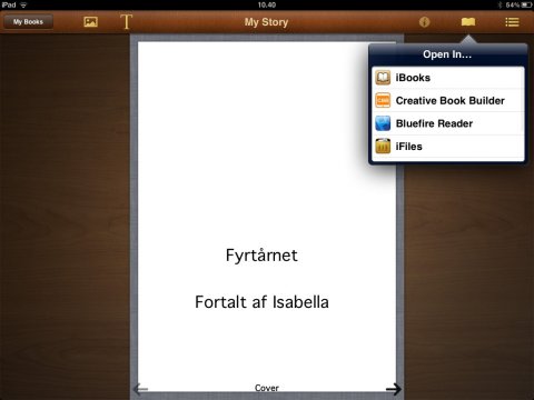 gem bog fra BookCreator