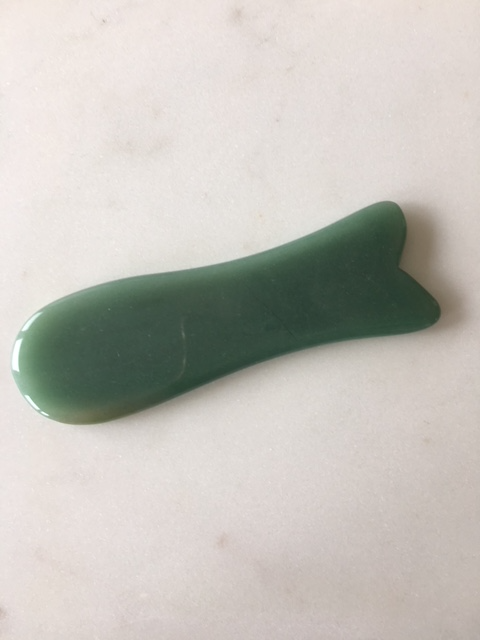 GuaSha Jade Fisk - 11 cm