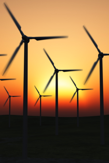 Wind Turbine Generator and sunset