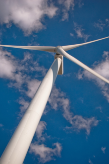 Wind Turbine Generator in blue sky