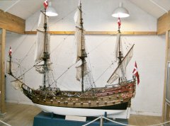 Model af skibet Christianus Qvintus