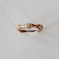 Ring i rosaforgyldt slv