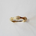 Ring i forgyldt slv