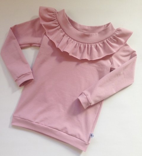 bluse med flsekant