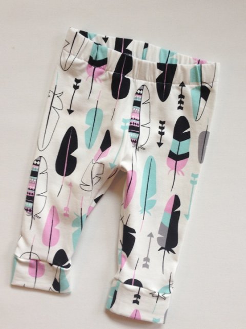 Leggins med fjer
