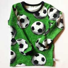 bluse med store fodbolde