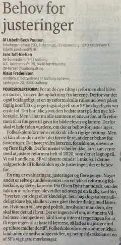Justeringer af folkeskole reformerne